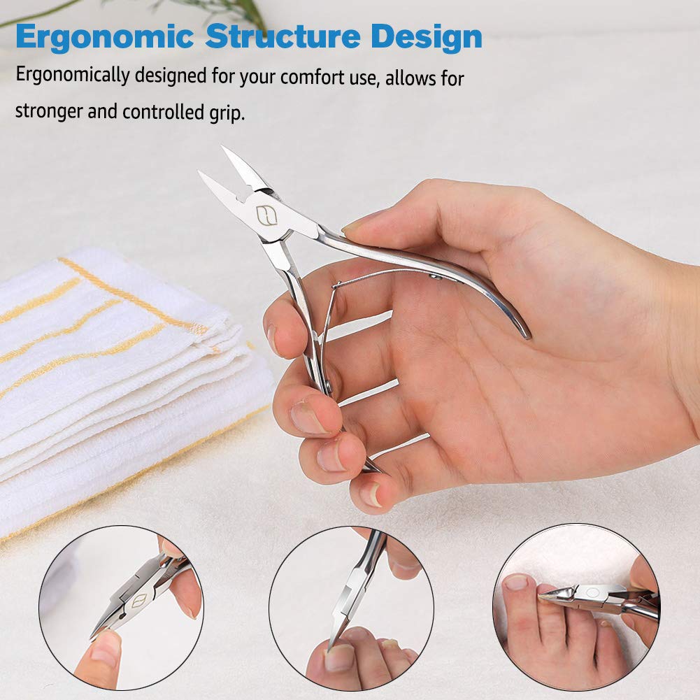 FERYES toenail clippers stainless steel edge emphasizing durability and sharpness
