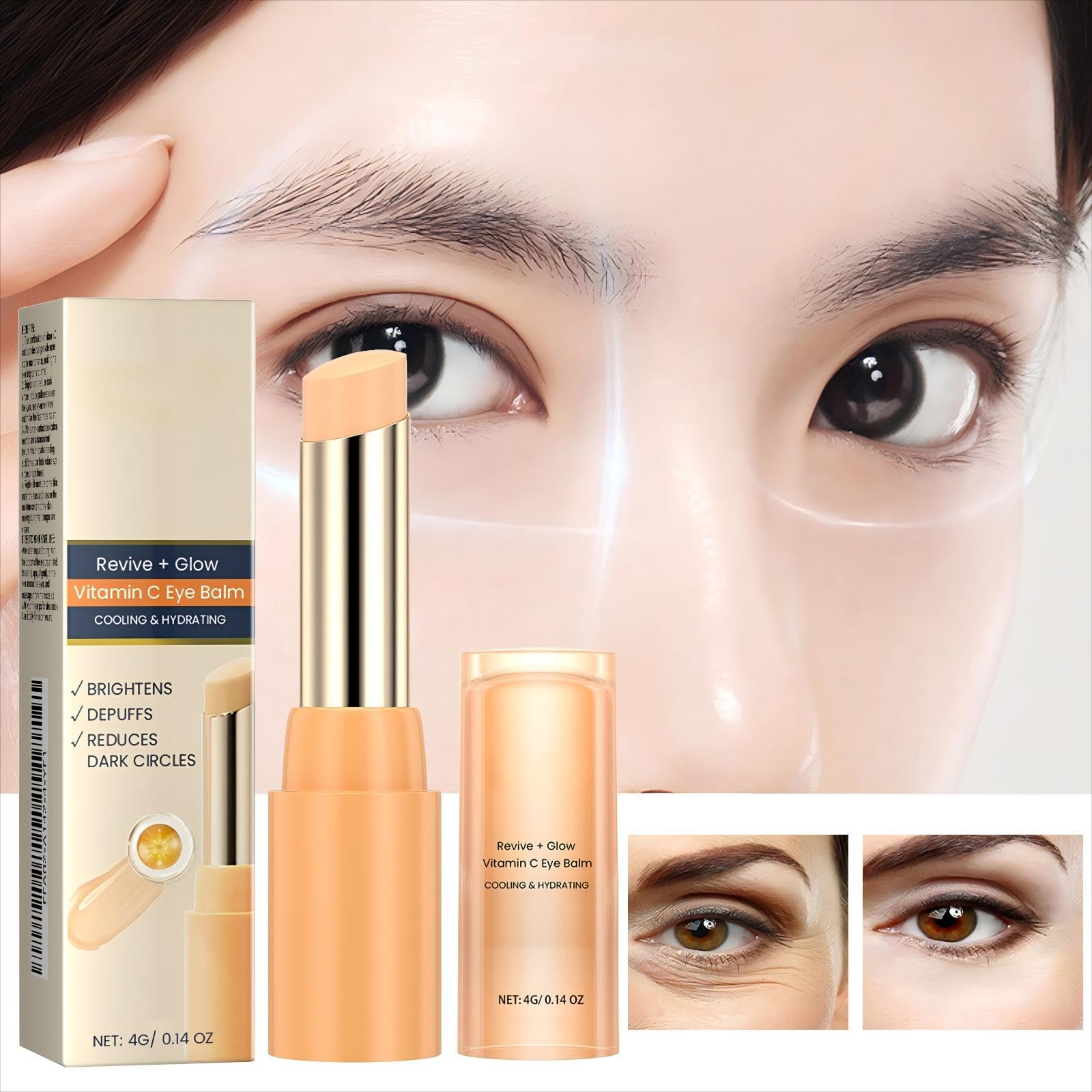F Feng Pei Vitamin C Eye Balm nourishes delicate under-eye skin for refreshed look.