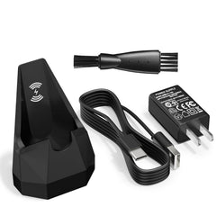 FGIEU Manscaped Lawn Mower 4.0 charging dock front view for reliable charging.