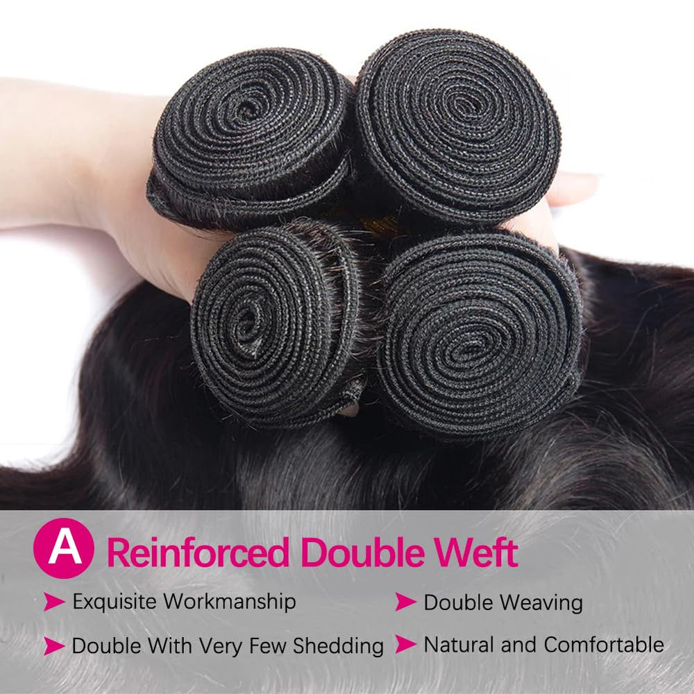 FHGD Body Wave Bundles four-bundle pack full-head view highlights fullness.