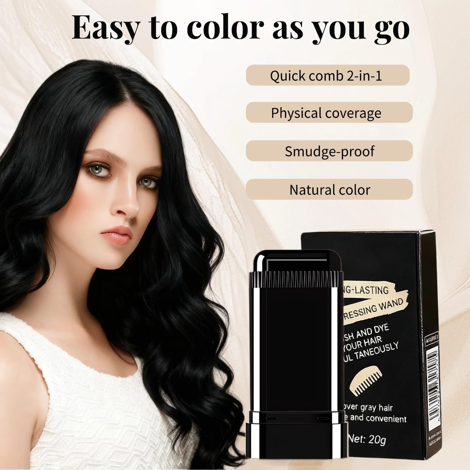 FHH Root dressing before-and-after example illustrating fast natural-looking coverage.