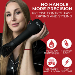 FHI Heat HydraHeat technology emits negative ions to reduce frizz and boost shine.