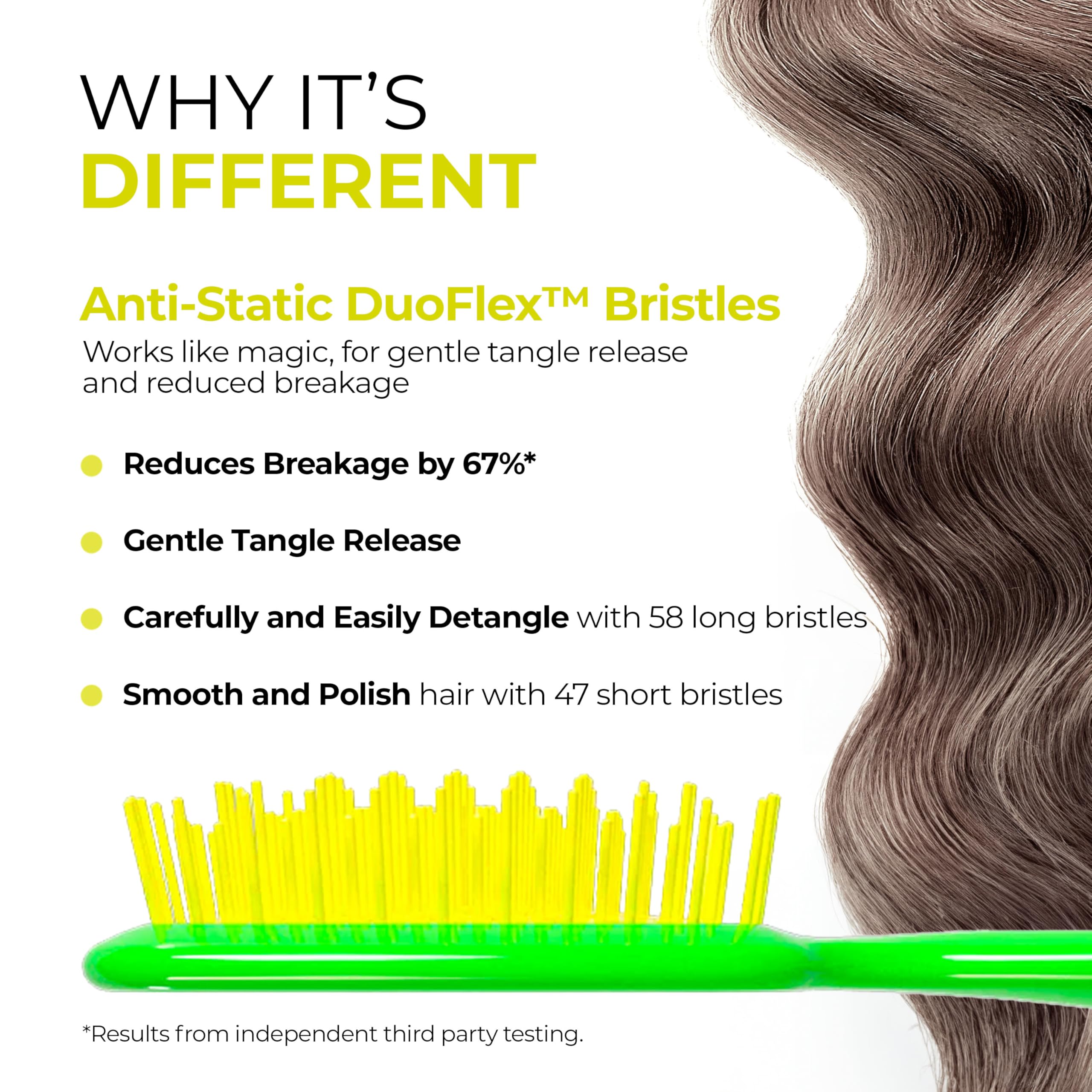 FHI Heat UNbrush 58 long bristles quickly detangles stubborn hair