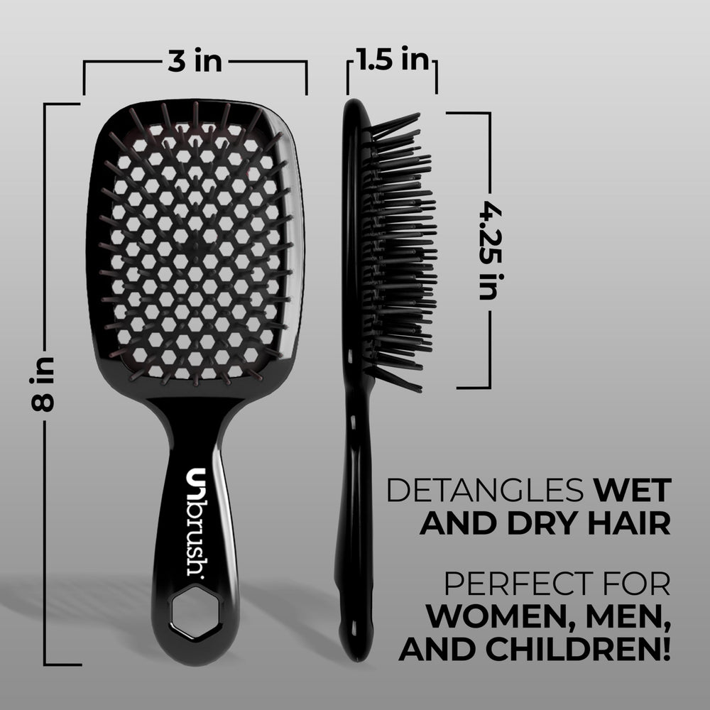 FHI Heat UNbrush anti-static bristles reduce snagging during detangling.