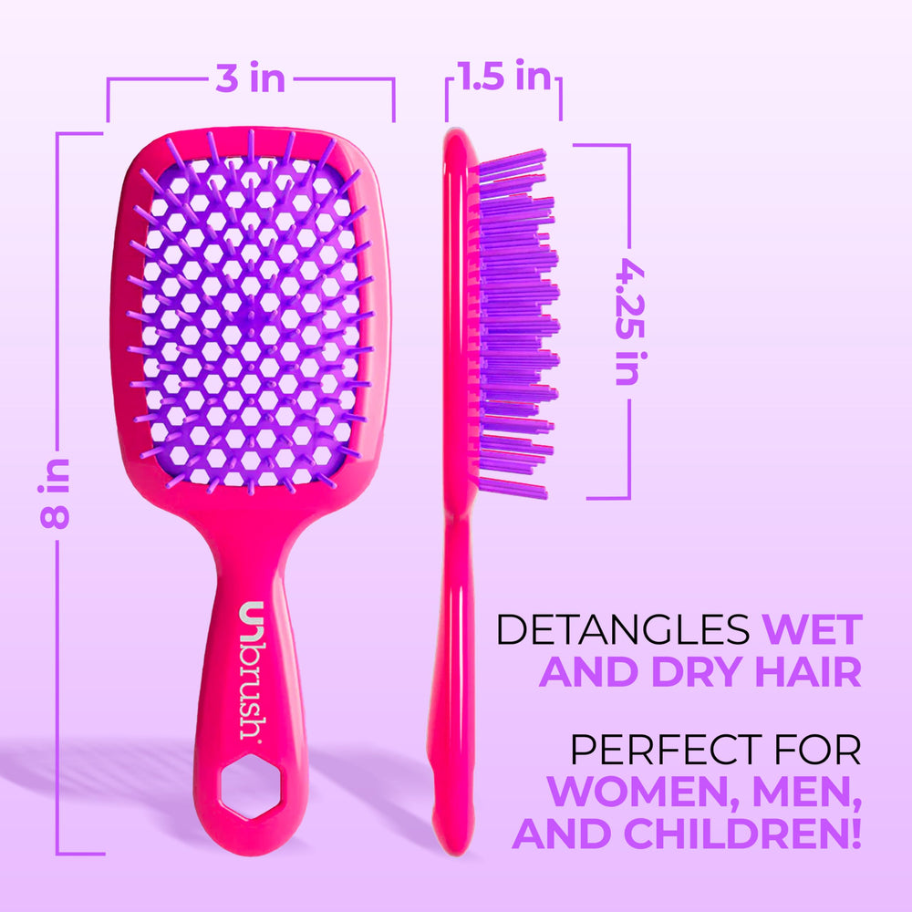 FHI Heat UNbrush long and short bristles tackle tangles from roots to ends.