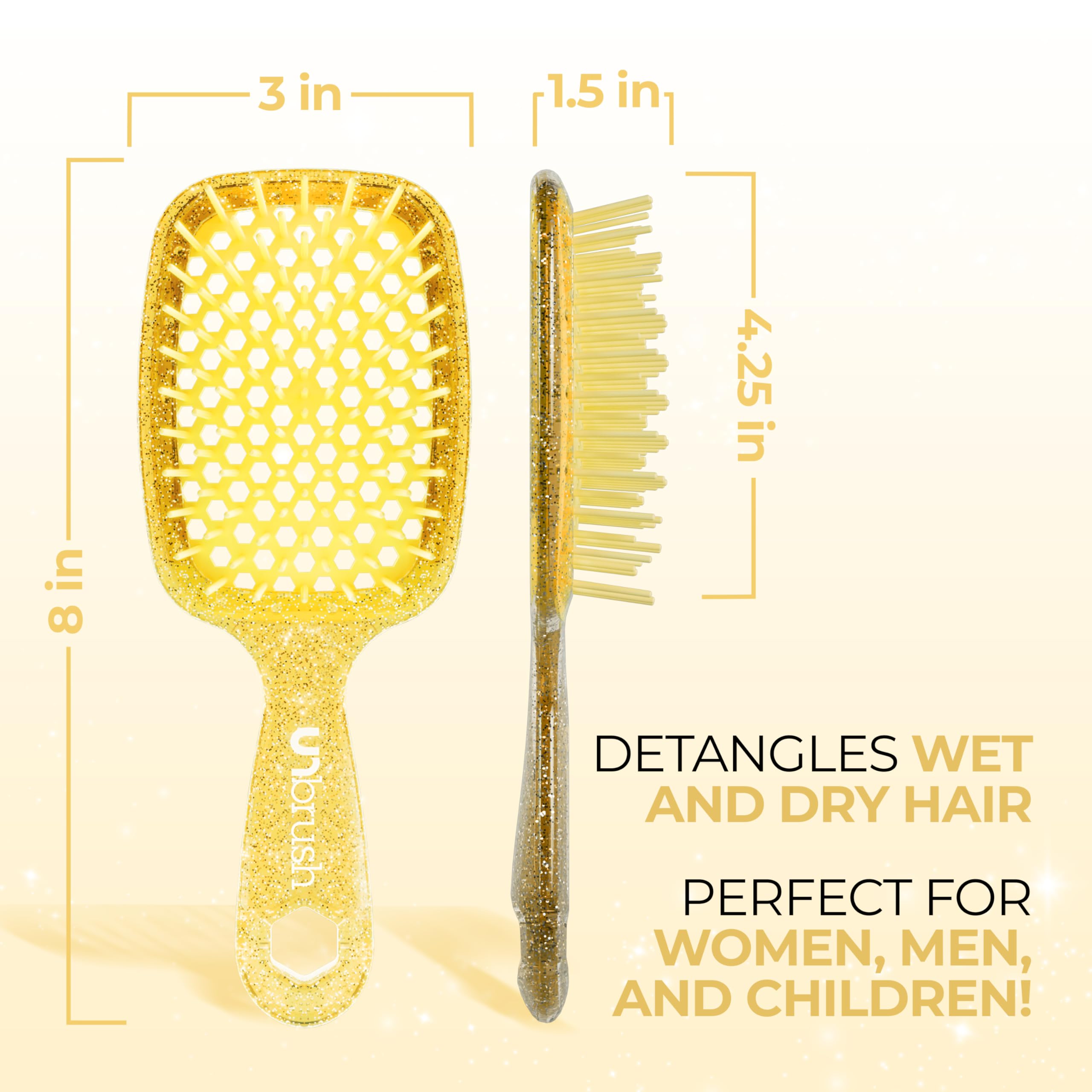 FHI Heat UNbrush anti-static bristles reduce frizz during brushing.