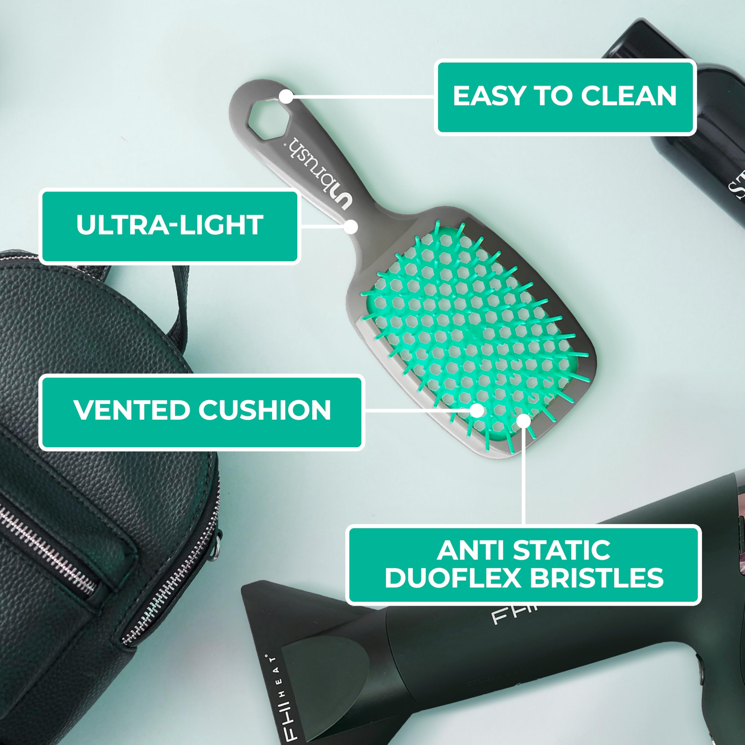 FHI Heat UNbrush Aurora on dry hair delivering smooth results