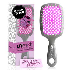 FHI Heat Unbrush lavanda gris, detalle de cerdas suaves que evitan tirones