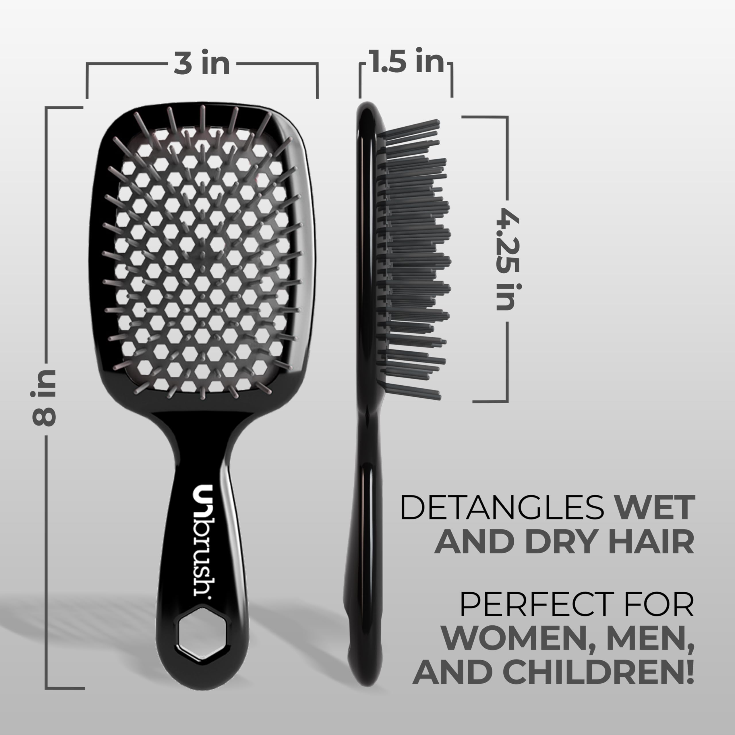 FHI Heat UNbrush DuoFlex bristles minimize breakage while releasing tangles