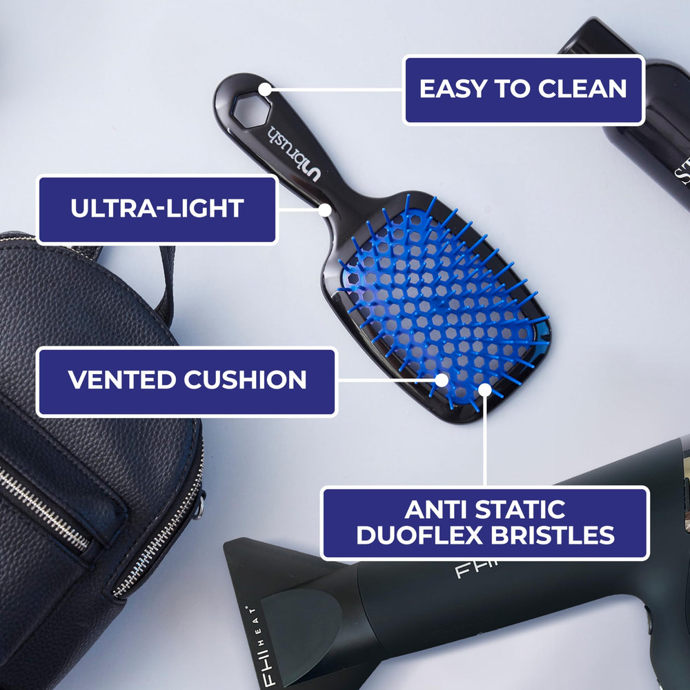 FHI Heat UNbrush family-use image showing kid-friendly detangling in a routine