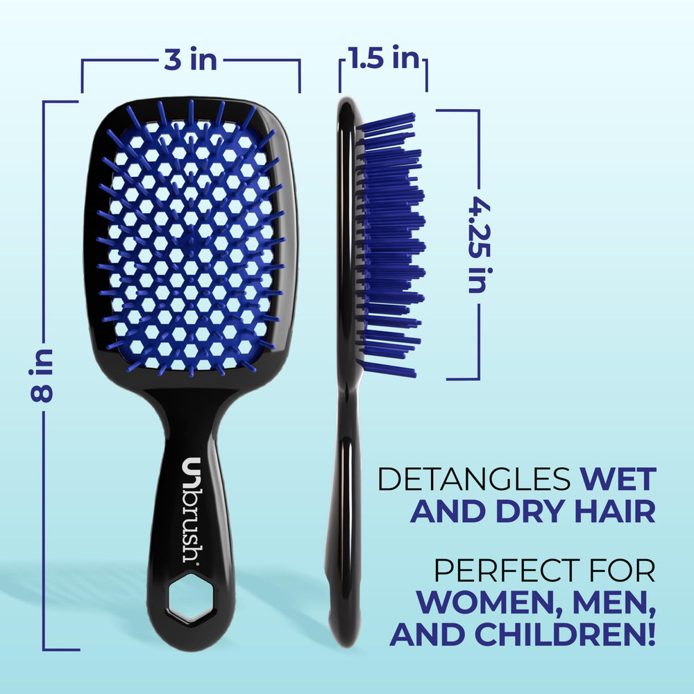 FHI Heat UNbrush Galaxy Blue colorway photo highlighting stylish, travel-friendly detangler