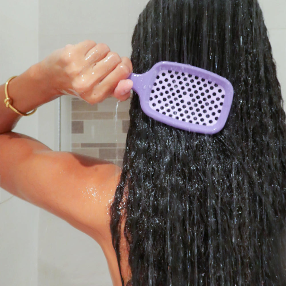 FHI Heat UNbrush lavender dark-purple brush adds stylish detangling on the go.
