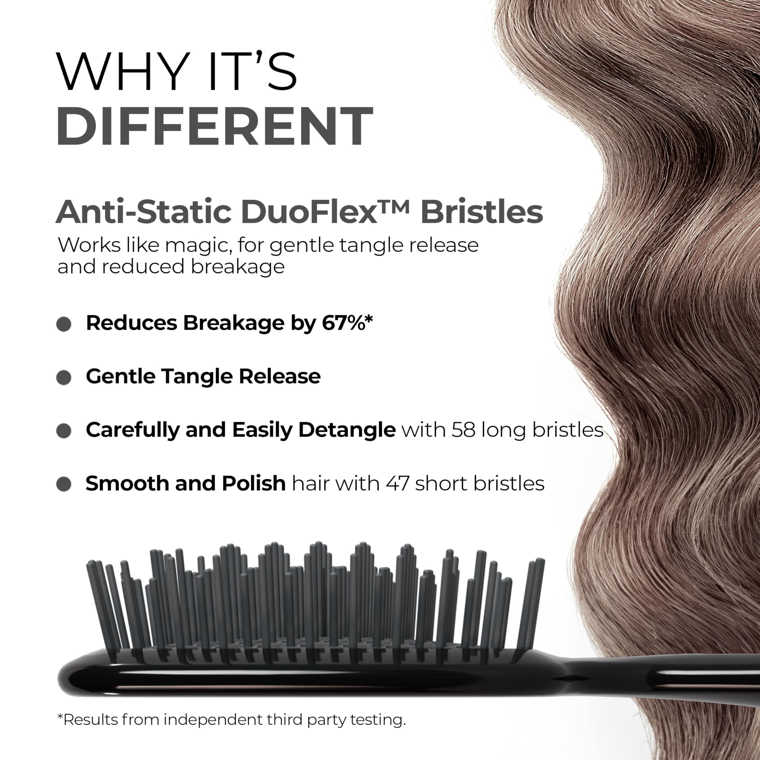 FHI Heat UNbrush lightweight handle enhances comfort during detangling sessions