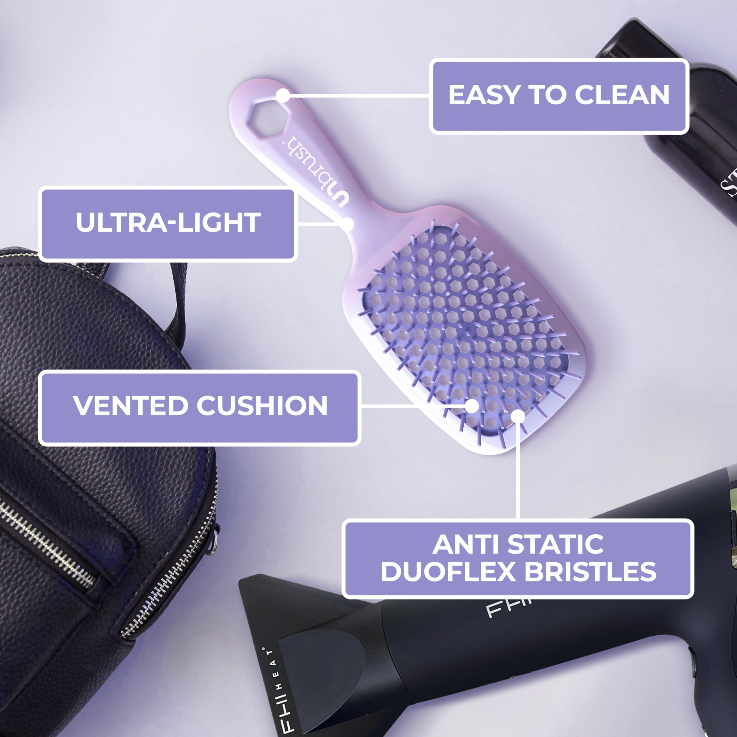 FHI Heat UNbrush Lightweight Handle makes styling comfortable and precise.