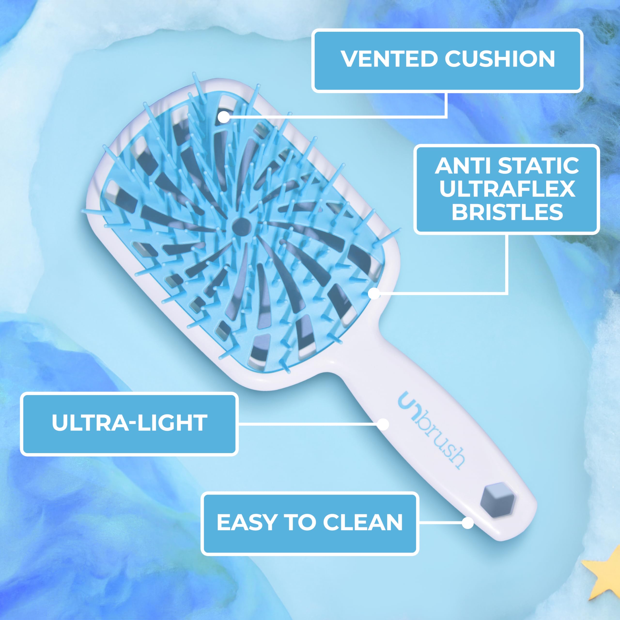 FHI Heat UNbrush Plus anti-static bristles reduce static during styling