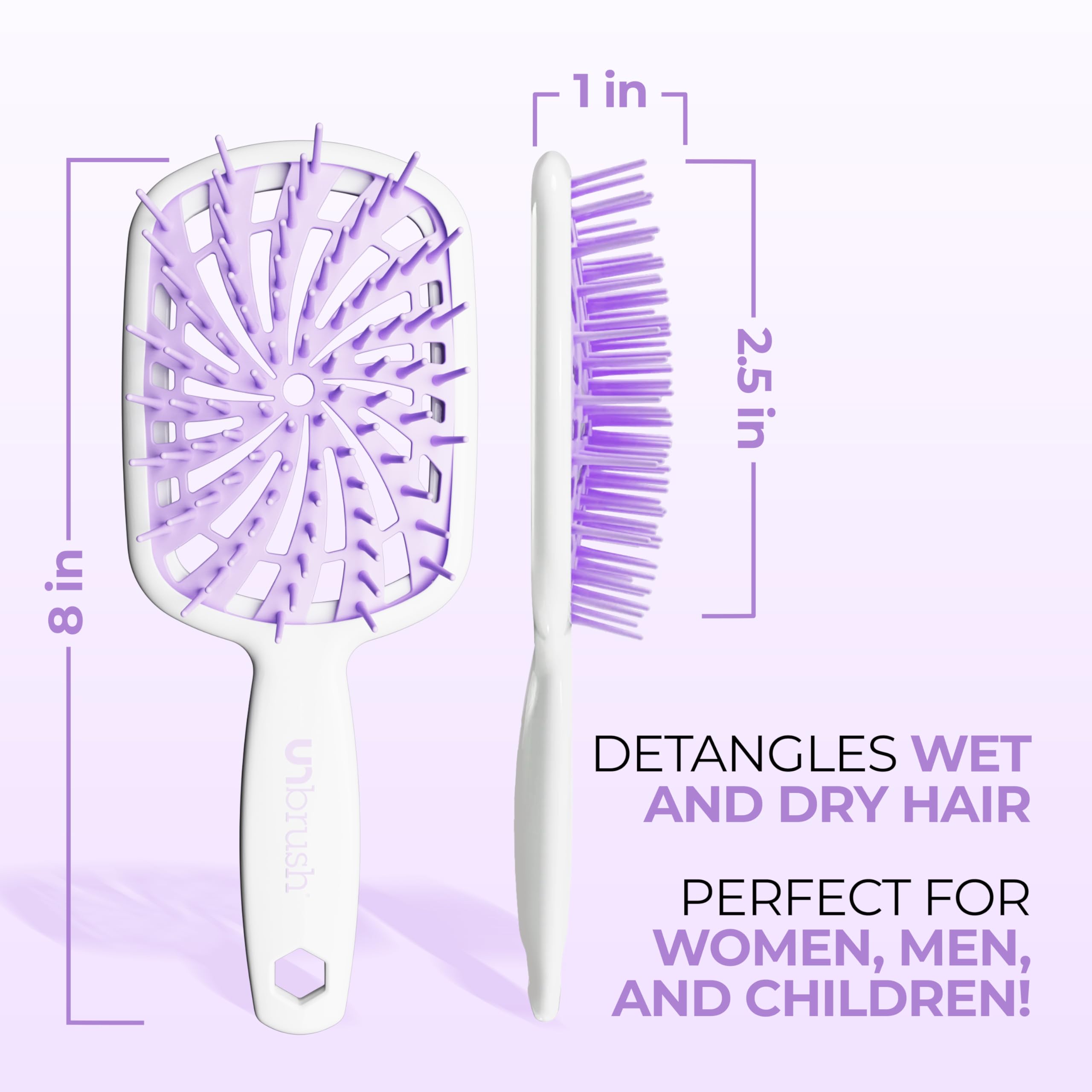 FHI Heat UNbrush Plus detangling curly hair with 84 bristles