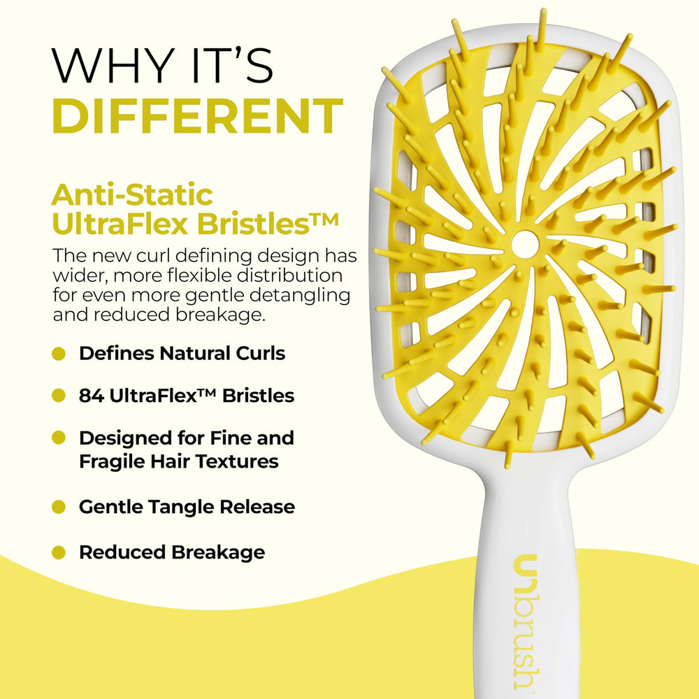 FHI Heat UNbrush Plus curls detangling on curly hair smoothly.