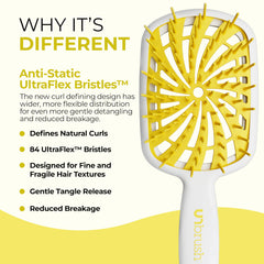 FHI Heat UNbrush Plus curls detangling on curly hair smoothly.