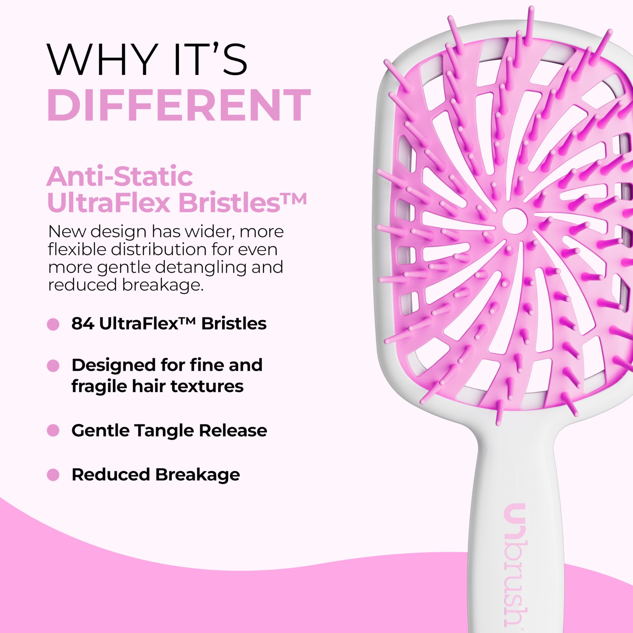 FHI Heat UNbrush Plus ultra-light handle for easy control during detangling