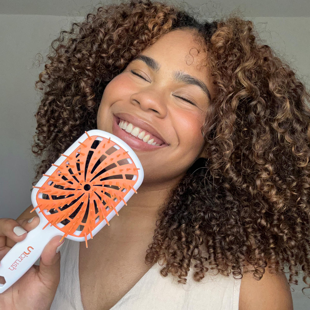 FHI Heat UNbrush Plus demonstrated for wet-to-dry use across hair types