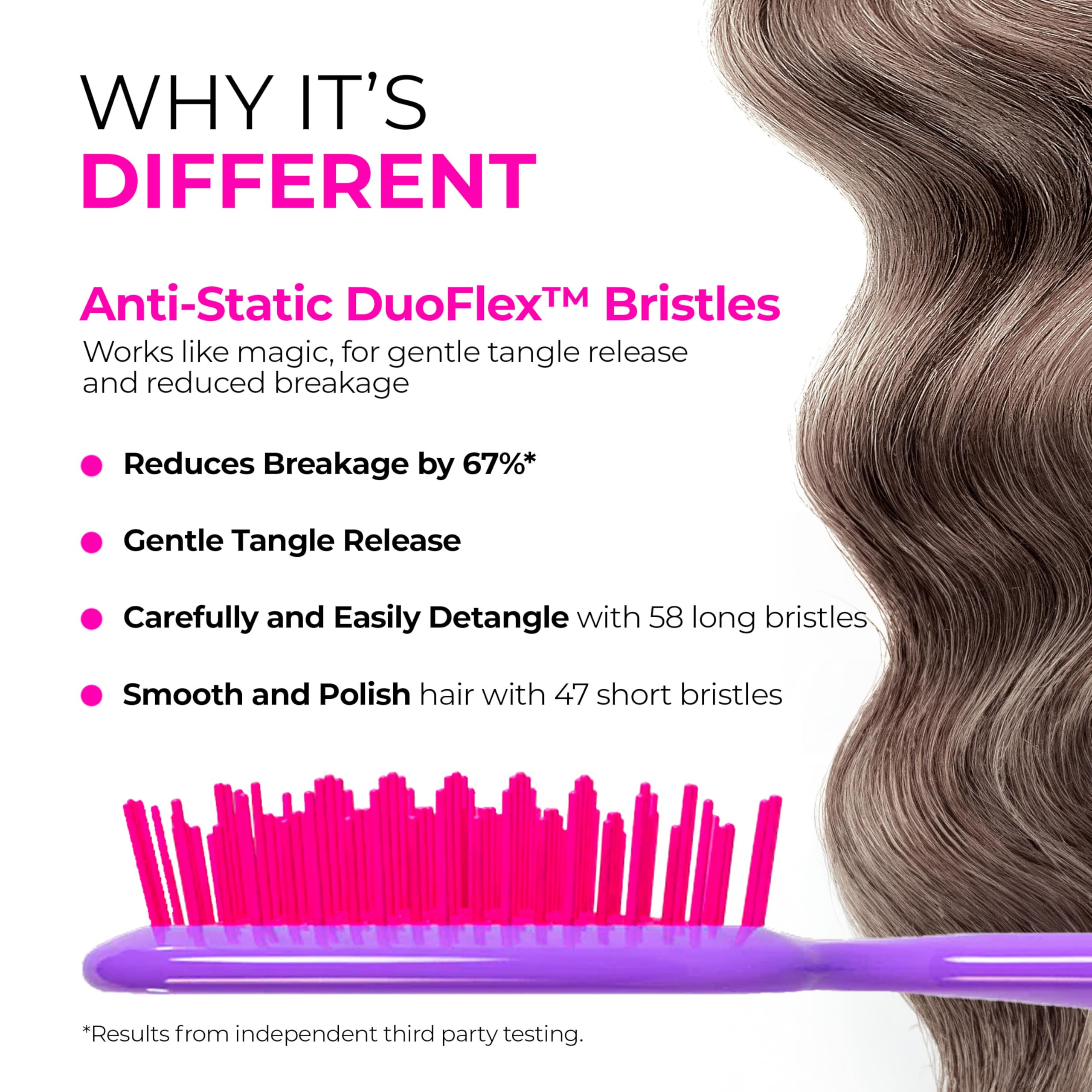 FHI Heat UNbrush ultra-light handle enhances comfort during detangling sessions.