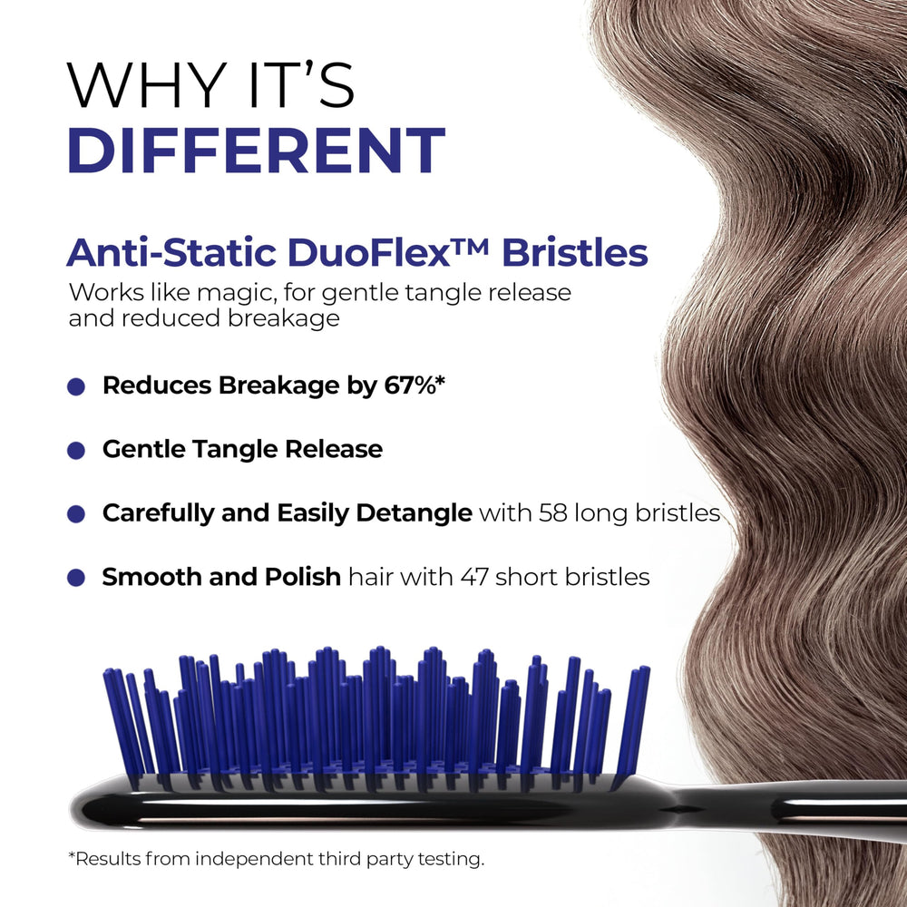 FHI Heat UNbrush wet-dry use photo showcasing versatile detangler for all hair types