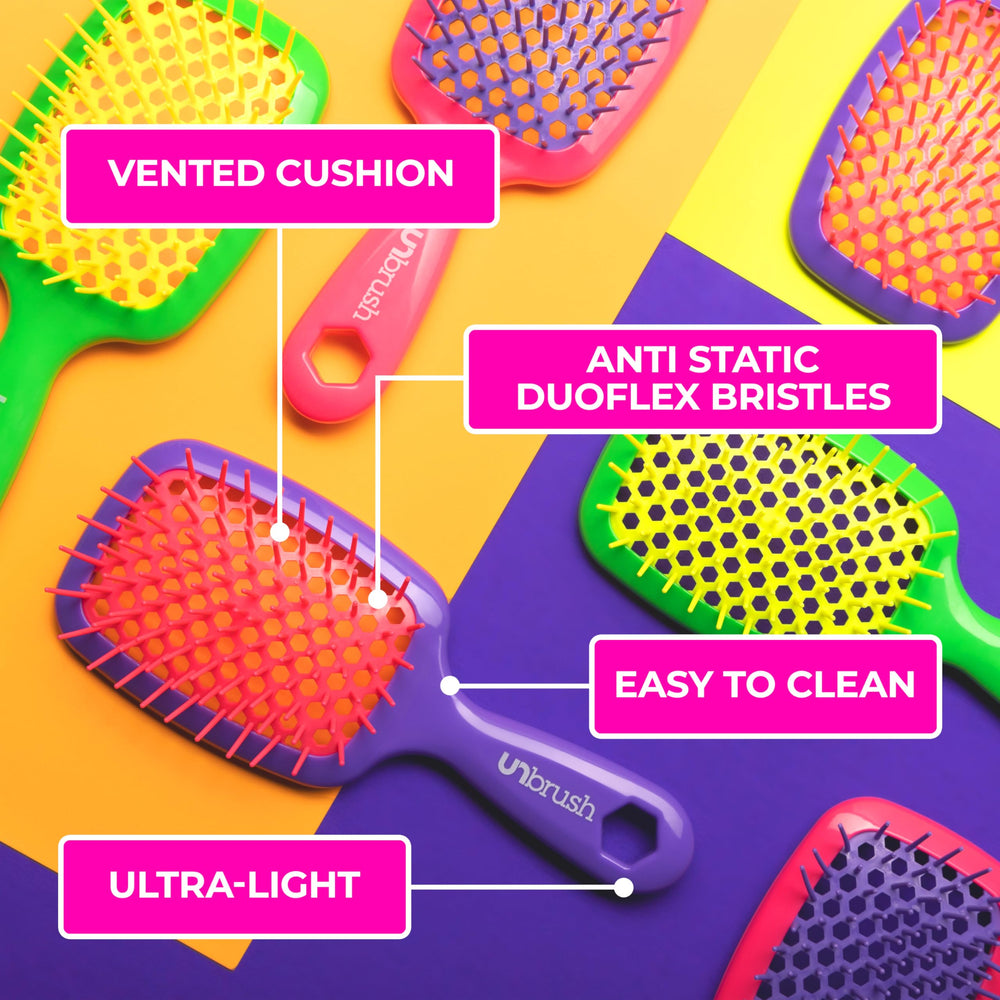 FHI Heat UNbrush works on wet or dry hair for versatile styling.