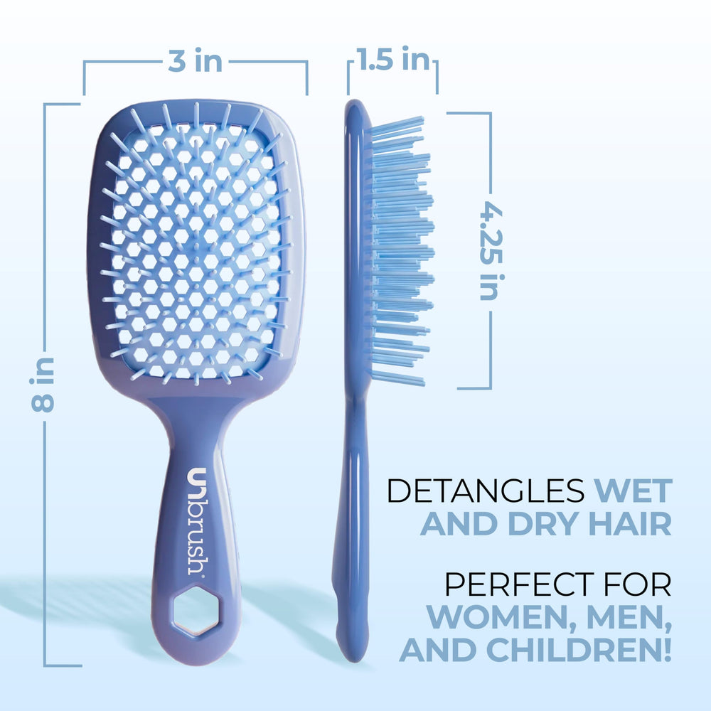 FHI Heat UNbrush wet hair detangling demonstrates gentle detangling on damp strands.