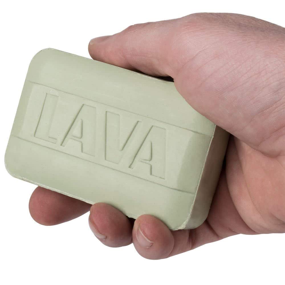FIAHNG Lava Bar hand cleaning action demonstrating tough dirt removal.