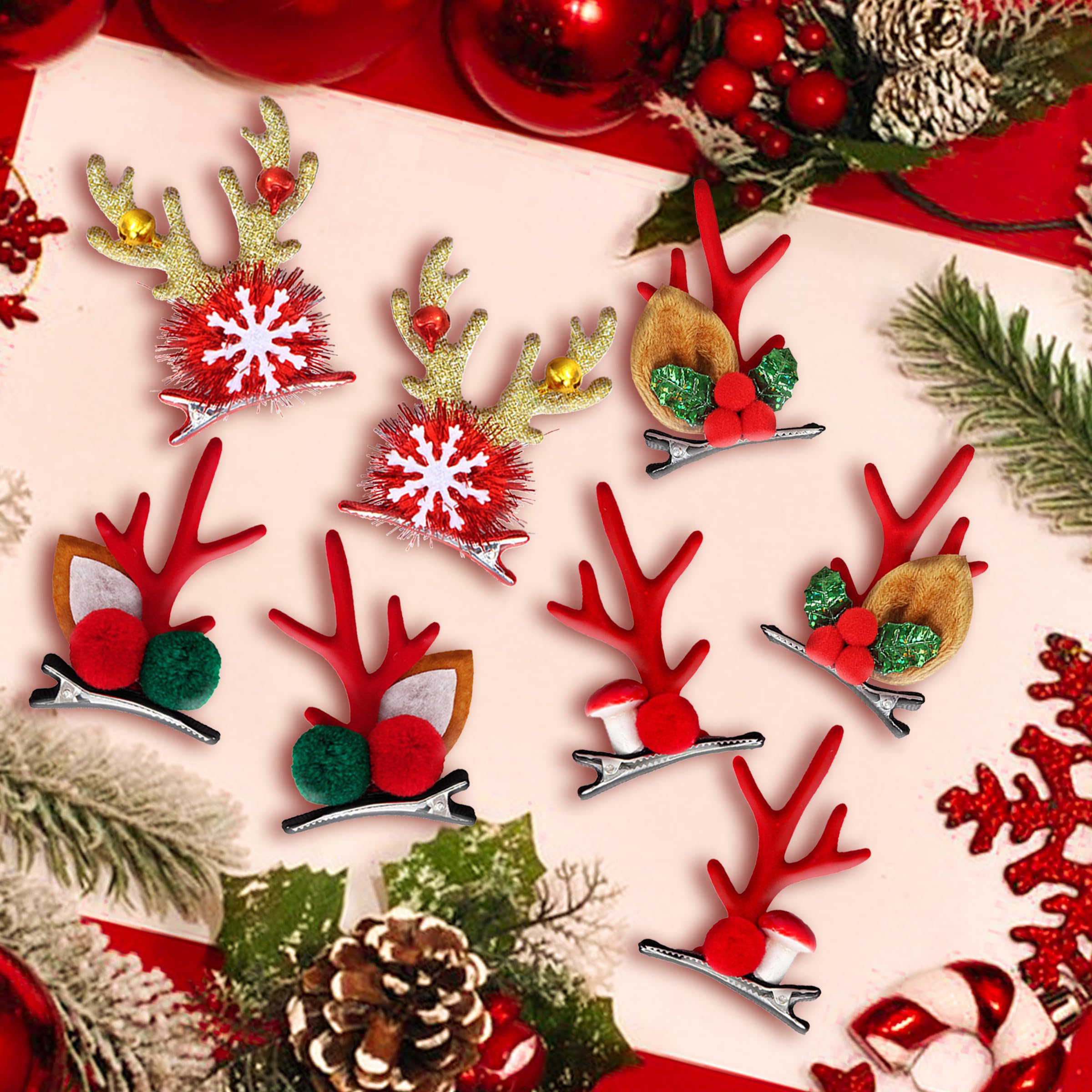 fiintrwa pine-cones-berries hair clip boosts seasonal looks with rich detail.