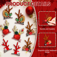 fiintrwa plush-ball hair clip adds soft texture to Christmas styling.