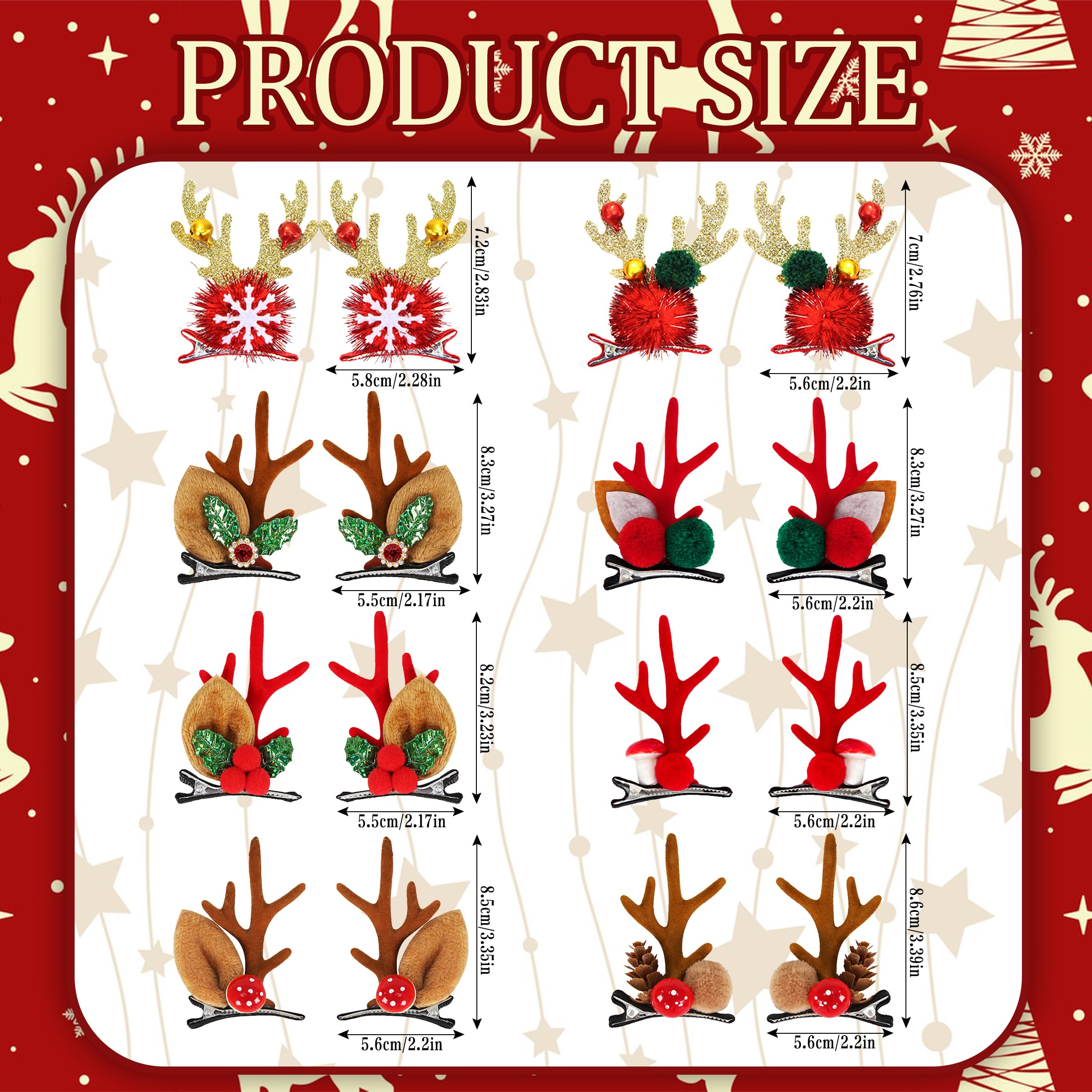 fiintrwa reindeer-antlers-headband hair clip adds festive charm for holiday photos.