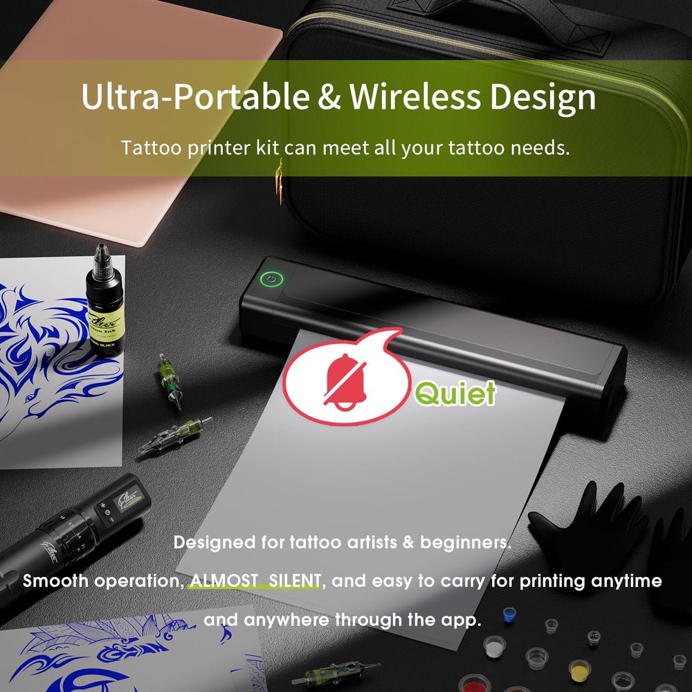 Filter stencil printer wireless design enables untethered session convenience