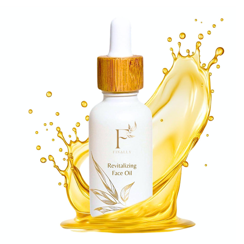 Finally Tsubaki Face Oil bottle pour showing lightweight hydration for glowing skin.
