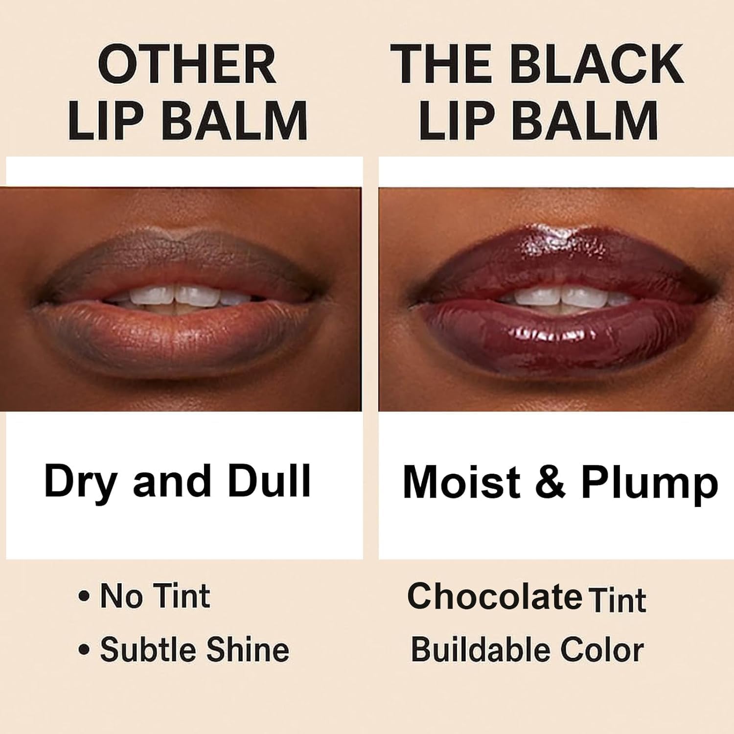 Finding Ferdinand Black Lip Balm texture showing lightweight, non-sticky hydration.