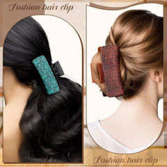 FineCheer beige card-letter design clip adds nostalgic charm to hair
