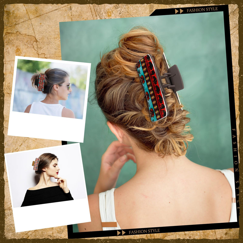 FineCheer cow print hair clip packaging highlights gift-ready western accessories