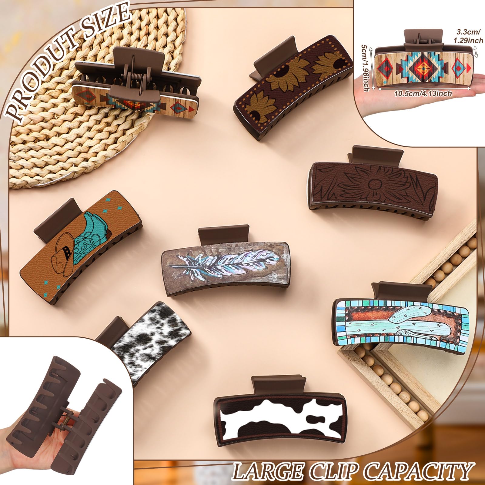 FineCheer cow-print hair clip adds rustic western vibe for themed parties.