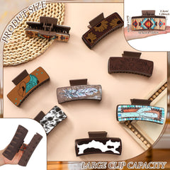 FineCheer cow-print hair clip adds rustic western vibe for themed parties.