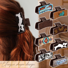 FineCheer floral-western clip enhances casual or dressy hairstyles with charm.