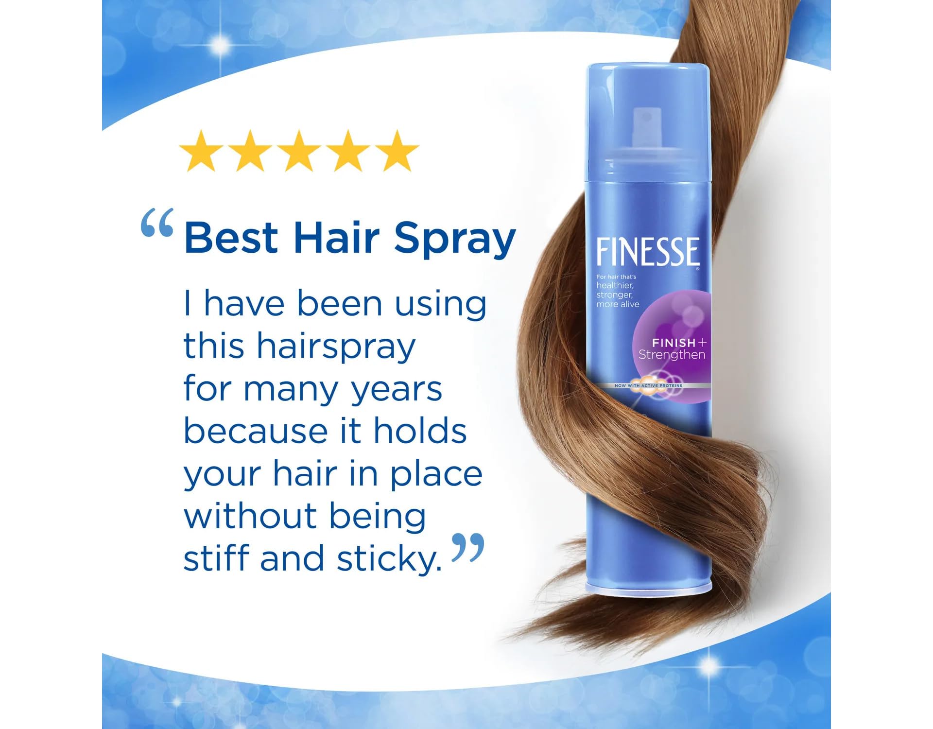 Finesse extra hold hairspray unscented-label highlights fragrance-free option.