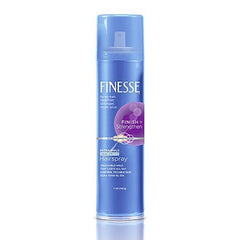 Finesse extra hold unscented hairspray bottle offers fragrance-free, all-day hold for any hairstyle.