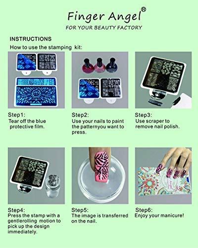 FingerAngel vintage floral patterns for elegant, mix-and-match nail designs.