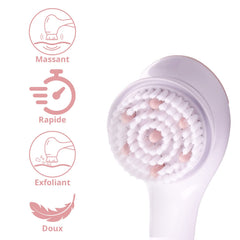 Finishing Touch Flawless Cleanse Spa extra-long handle helps reach hard-to-reach areas comfortably.