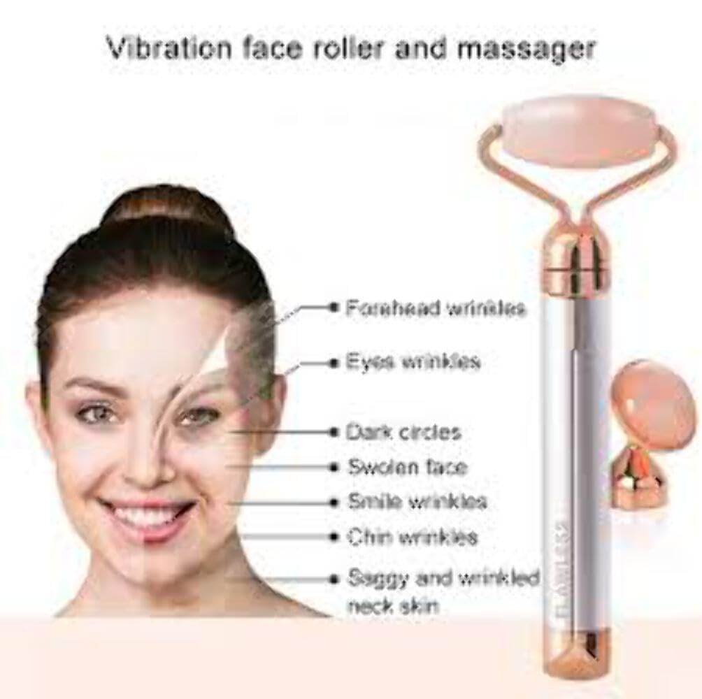 Finishing Touch Flawless Contour in-use demo illustrating relaxing facial massage routine.