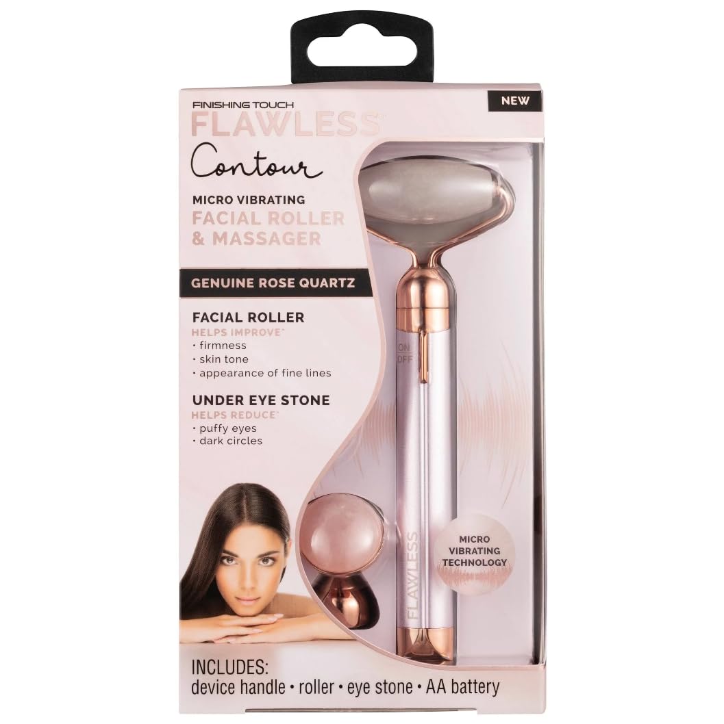 Finishing Touch Flawless Contour packaging with battery included for quick setup.