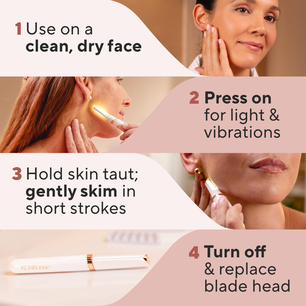 Finishing Touch Flawless Dermaplane Glo Sonic professional-at-home option for salon-grade results.
