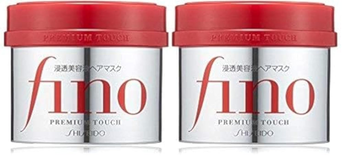 Fino Delfino Premium Touch two-pack serum hair mask bottles for deep conditioning