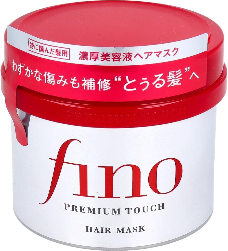 Fino Embeauty Premium Touch Hair Mask jar closeup highlights nourishing oils that moisturize.
