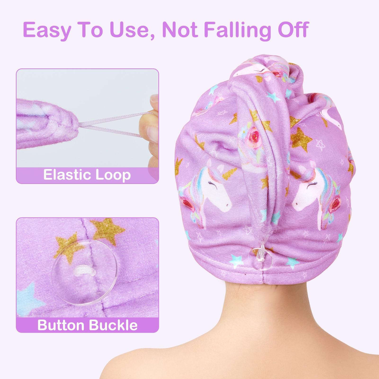 Uso de FIOBEE para niñas con pelo rizado, turbante suave